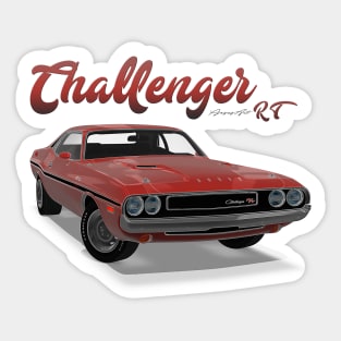Challenger RT Orange front Sticker